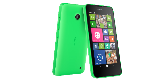 Nokia Lumia 630 front and back