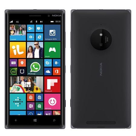 Nokia Lumia 830 front and back